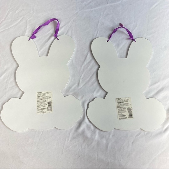 Fun Easter Bunny Glittery Hanging Fiber Board Hanging Characters - Picture 5 of 9